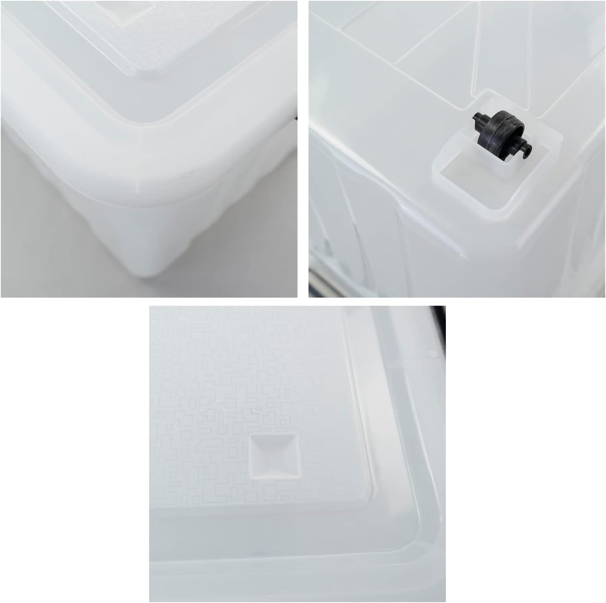 70 Quart Large Lidded Storage Bin, 4 Packs, Plastic Storage Container with Wheels, Latching Storage Box
