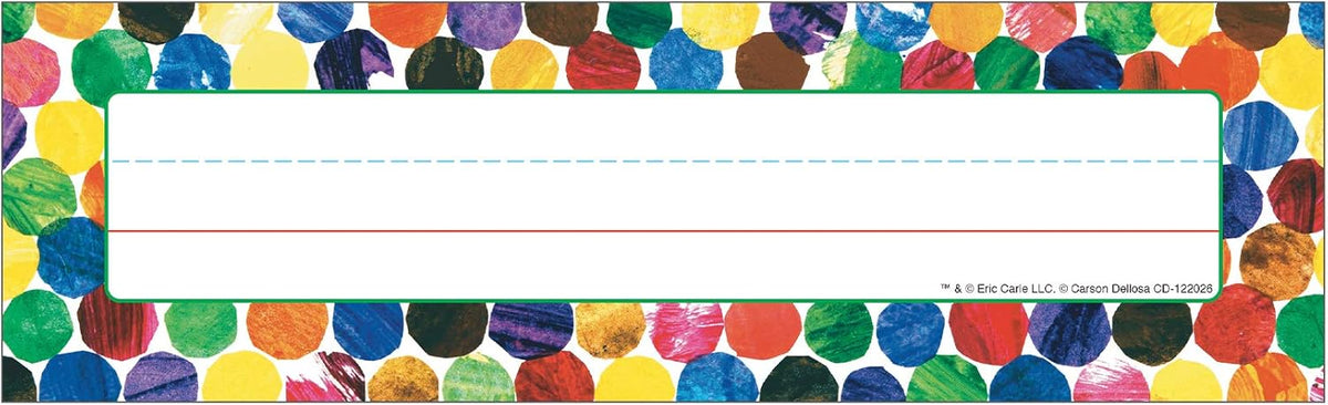 36PC Name Labels For Kids, Colorful Tags for Labeling Classroom, School Supplies, Chalkboard, Desk Organizer and Locker Organization, The Very Hungry Caterpillar Teacher Decor