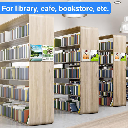 12 Pack Brochure Holder Wall Mount 6 x 9 Inch Clear Flyer Holder Magazine Pamphlet Display Stand Acrylic Wall Organizer Plastic Wall File Holder for Literature Mail Paper Document Rack Display